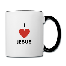 Load image into Gallery viewer, I 💗 Jesus Contrast Coffee Mug - white/black
