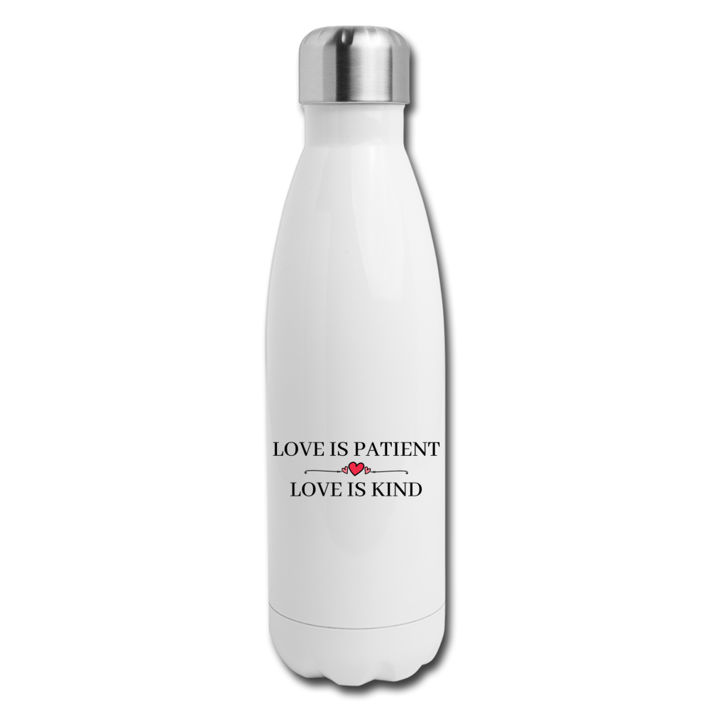 Love is... Insulated Stainless Steel Water Bottle - white