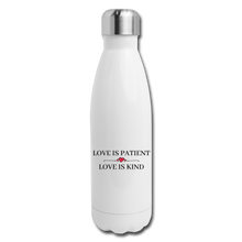 Load image into Gallery viewer, Love is... Insulated Stainless Steel Water Bottle - white
