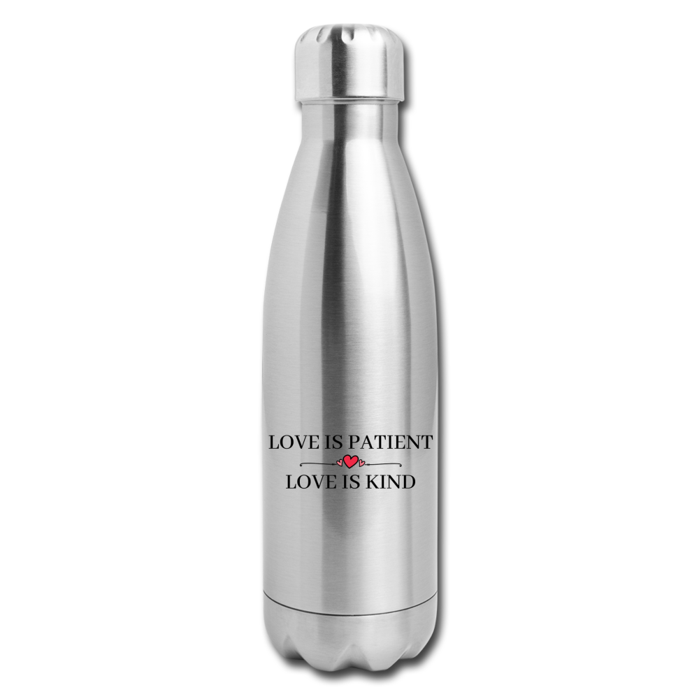 Love is... Insulated Stainless Steel Water Bottle - silver