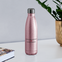 Load image into Gallery viewer, Love is... Insulated Stainless Steel Water Bottle - pink glitter
