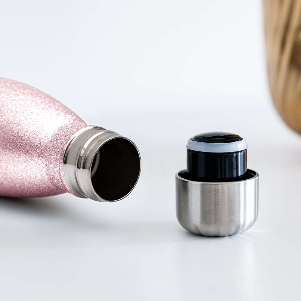 Love is... Insulated Stainless Steel Water Bottle - pink glitter