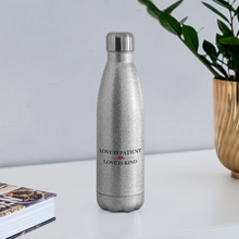 Load image into Gallery viewer, Love is... Insulated Stainless Steel Water Bottle - silver glitter
