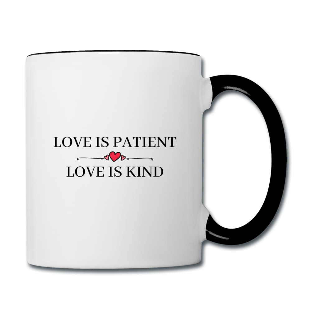 Love is... Contrast Coffee Mug - white/black