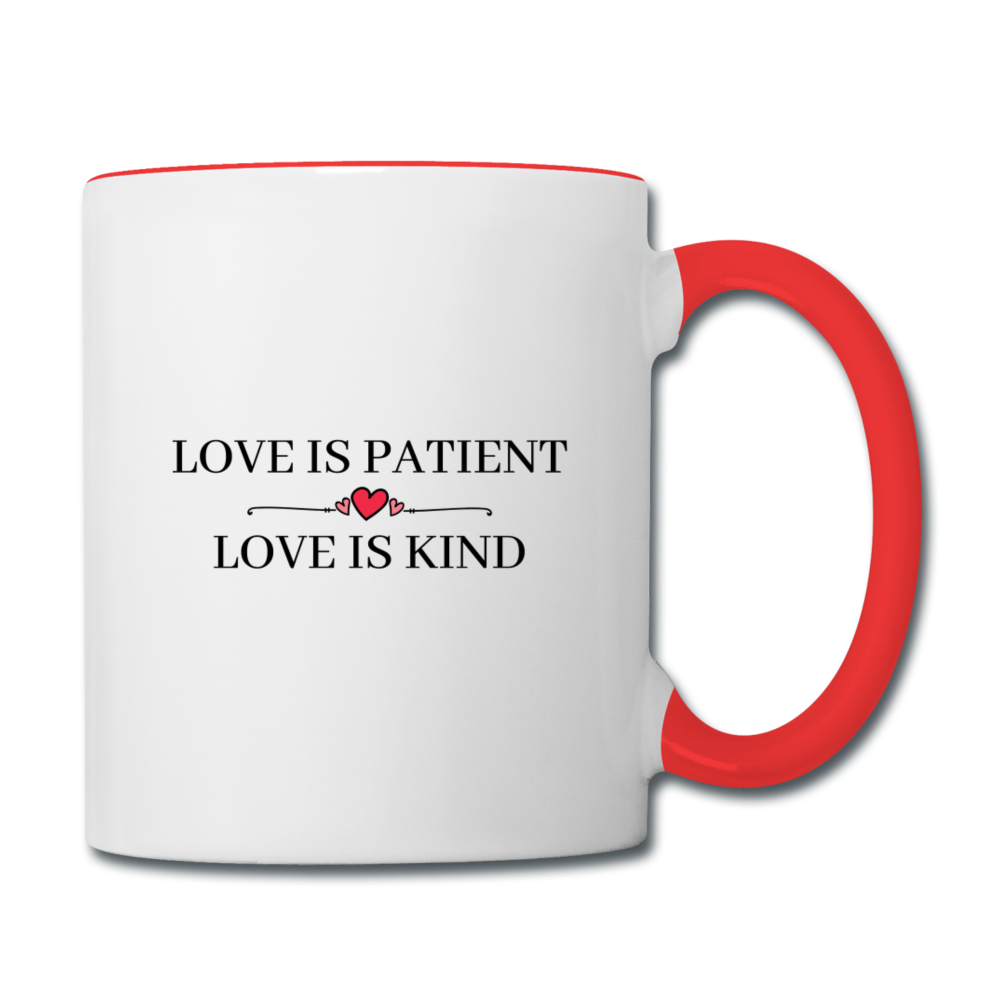 Love is... Contrast Coffee Mug - white/red