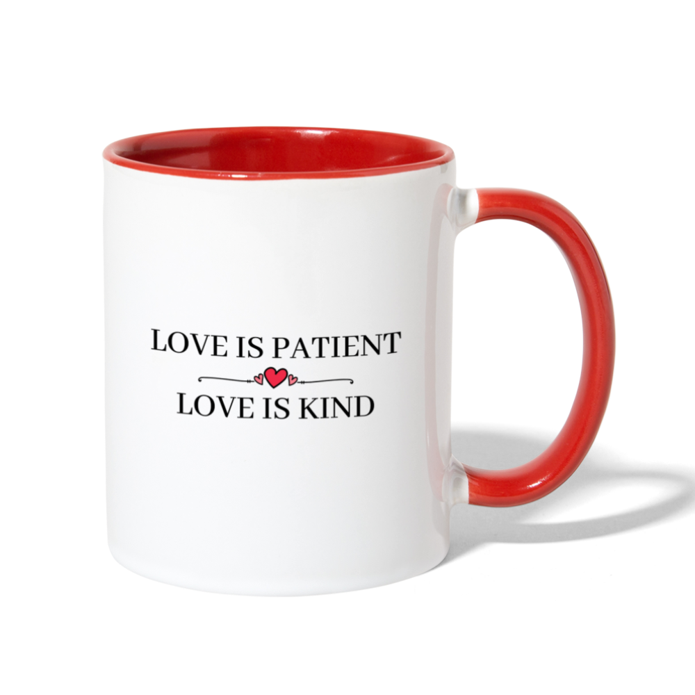 Love is... Contrast Coffee Mug - white/red