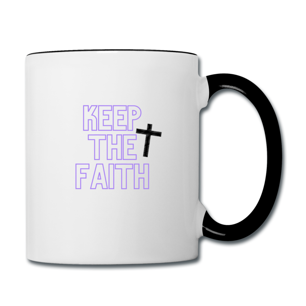 Keep the Faith Contrast Coffee Mug - white/black