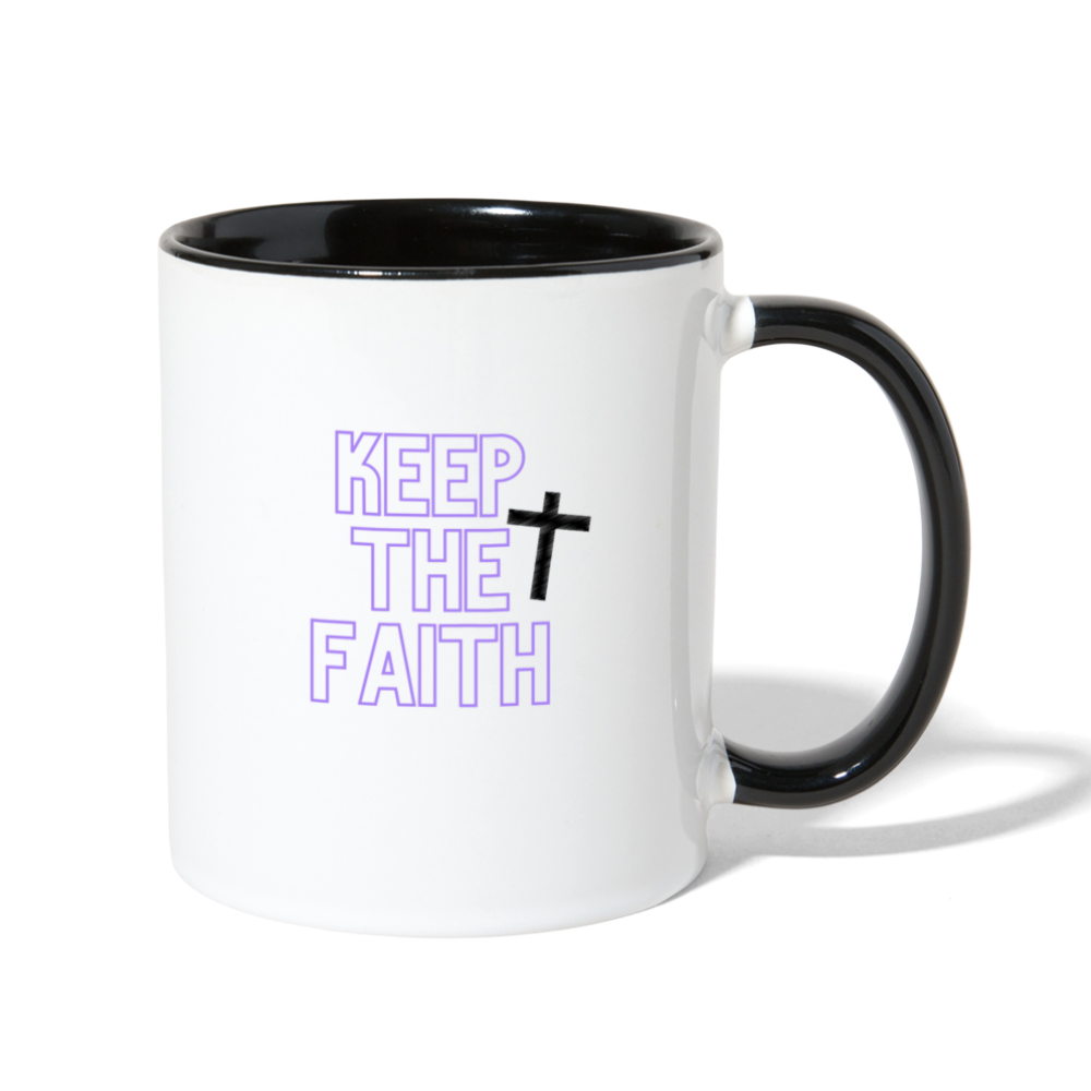 Keep the Faith Contrast Coffee Mug - white/black