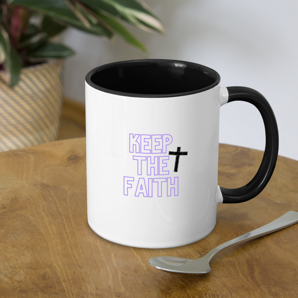 Keep the Faith Contrast Coffee Mug - white/black