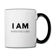 Load image into Gallery viewer, I Am With The Lord Contrast Coffee Mug - white/black
