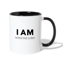 Load image into Gallery viewer, I Am With The Lord Contrast Coffee Mug - white/black
