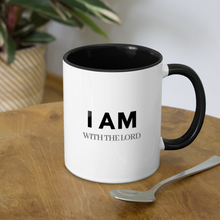 Load image into Gallery viewer, I Am With The Lord Contrast Coffee Mug - white/black
