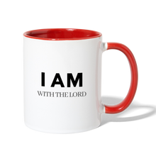 Load image into Gallery viewer, I Am With The Lord Contrast Coffee Mug - white/red
