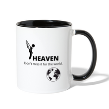 Load image into Gallery viewer, Heaven, Don&#39;t Miss It... Contrast Coffee Mug - white/black
