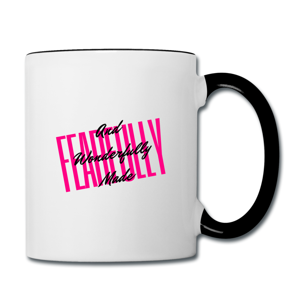 Wonderfully Made Contrast Coffee Mug - white/black