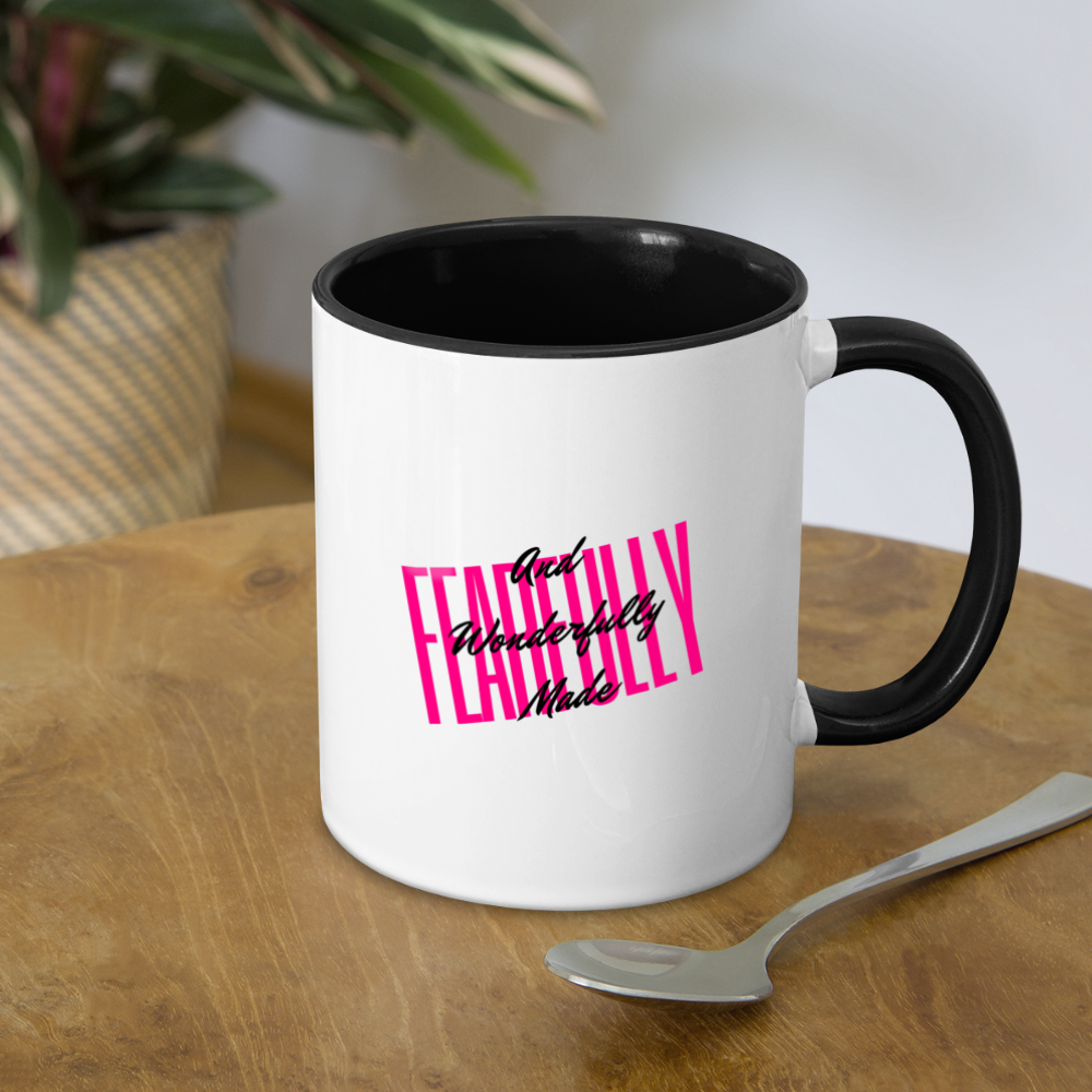 Wonderfully Made Contrast Coffee Mug - white/black