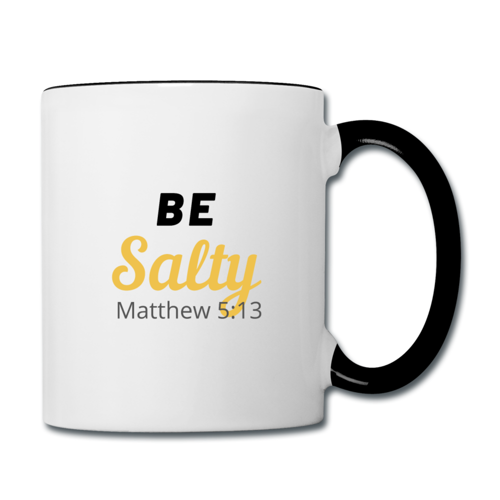 Be Salty Contrast Coffee Mug - white/black