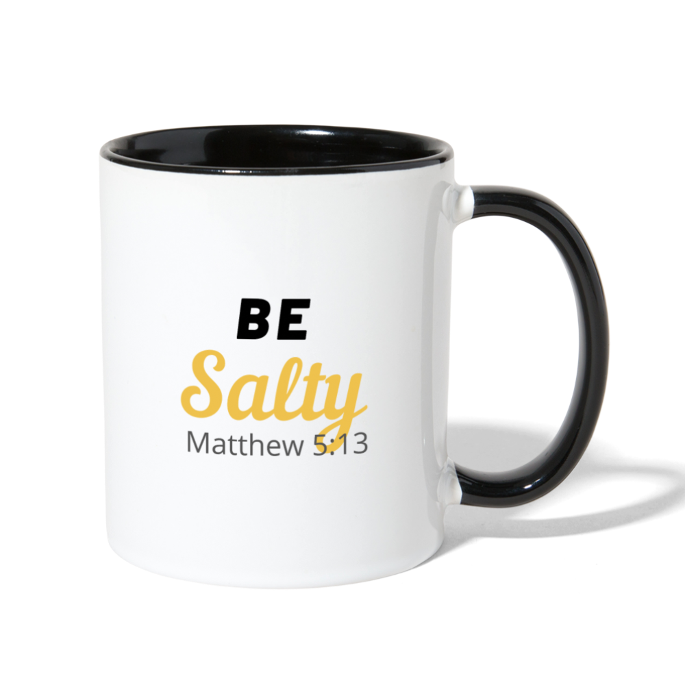 Be Salty Contrast Coffee Mug - white/black