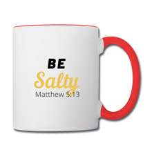 Load image into Gallery viewer, Be Salty Contrast Coffee Mug - white/red
