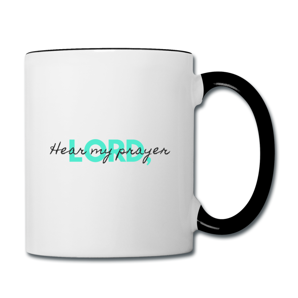 Hear My Prayer Contrast Coffee Mug - white/black