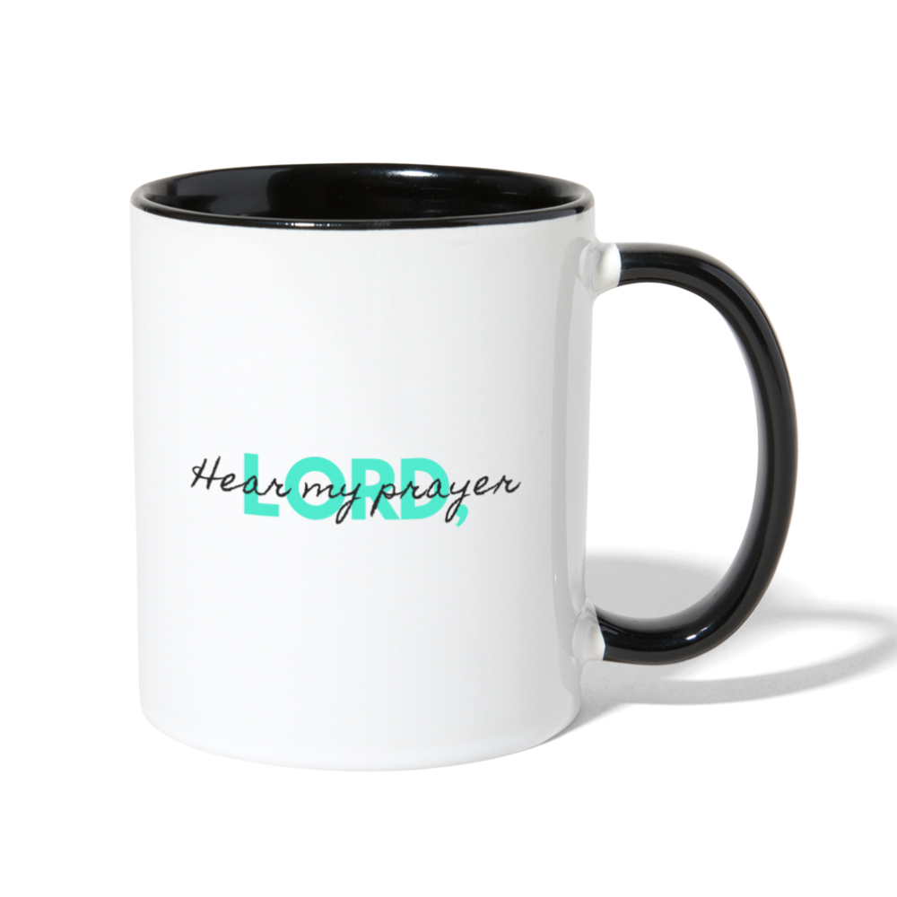 Hear My Prayer Contrast Coffee Mug - white/black