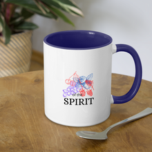 Load image into Gallery viewer, Fruit of the Spirit Contrast Coffee Mug - white/cobalt blue
