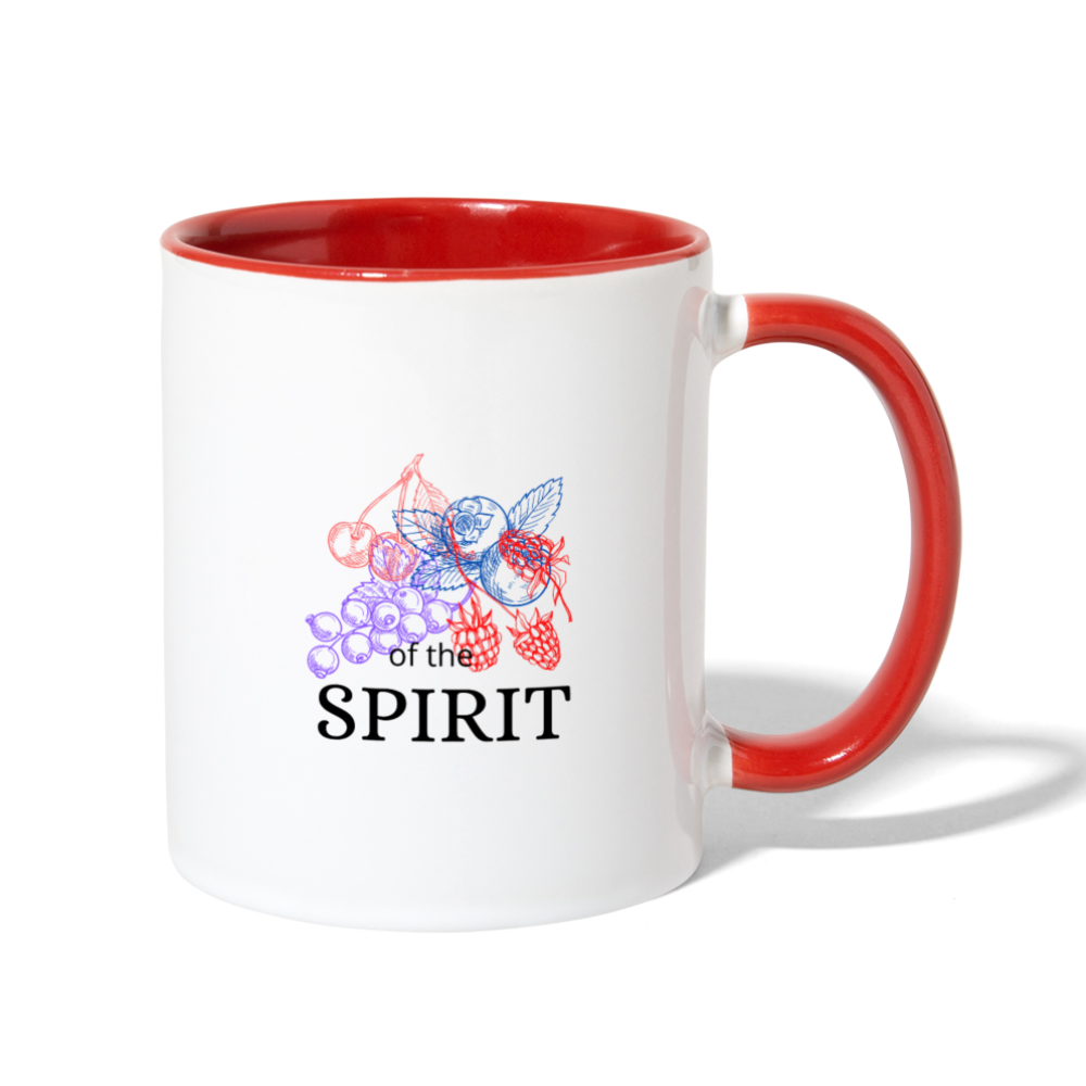 Fruit of the Spirit Contrast Coffee Mug - white/red