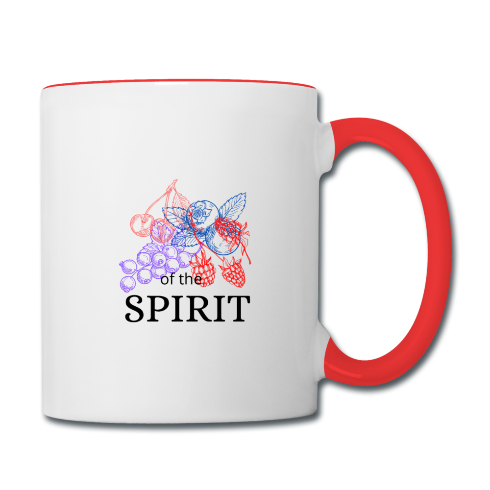 Fruit of the Spirit Contrast Coffee Mug - white/red