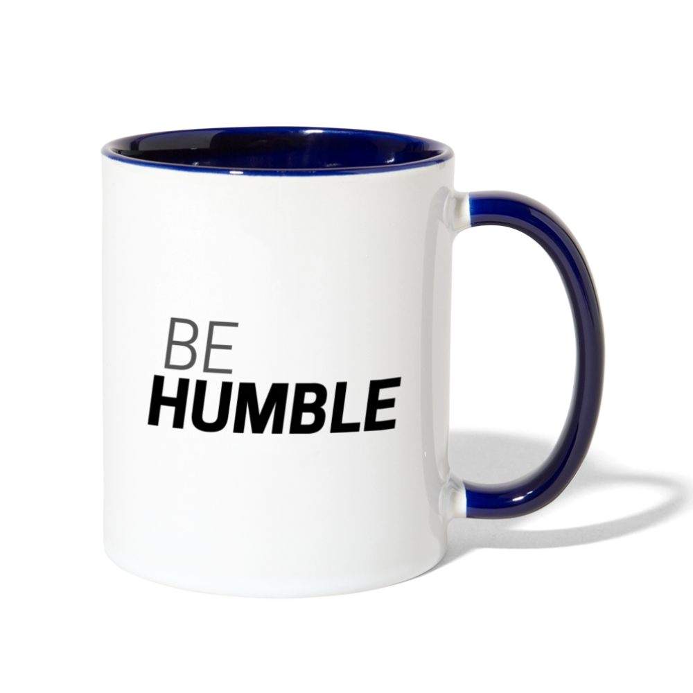 Be Humble Contrast Coffee Mug - white/cobalt blue