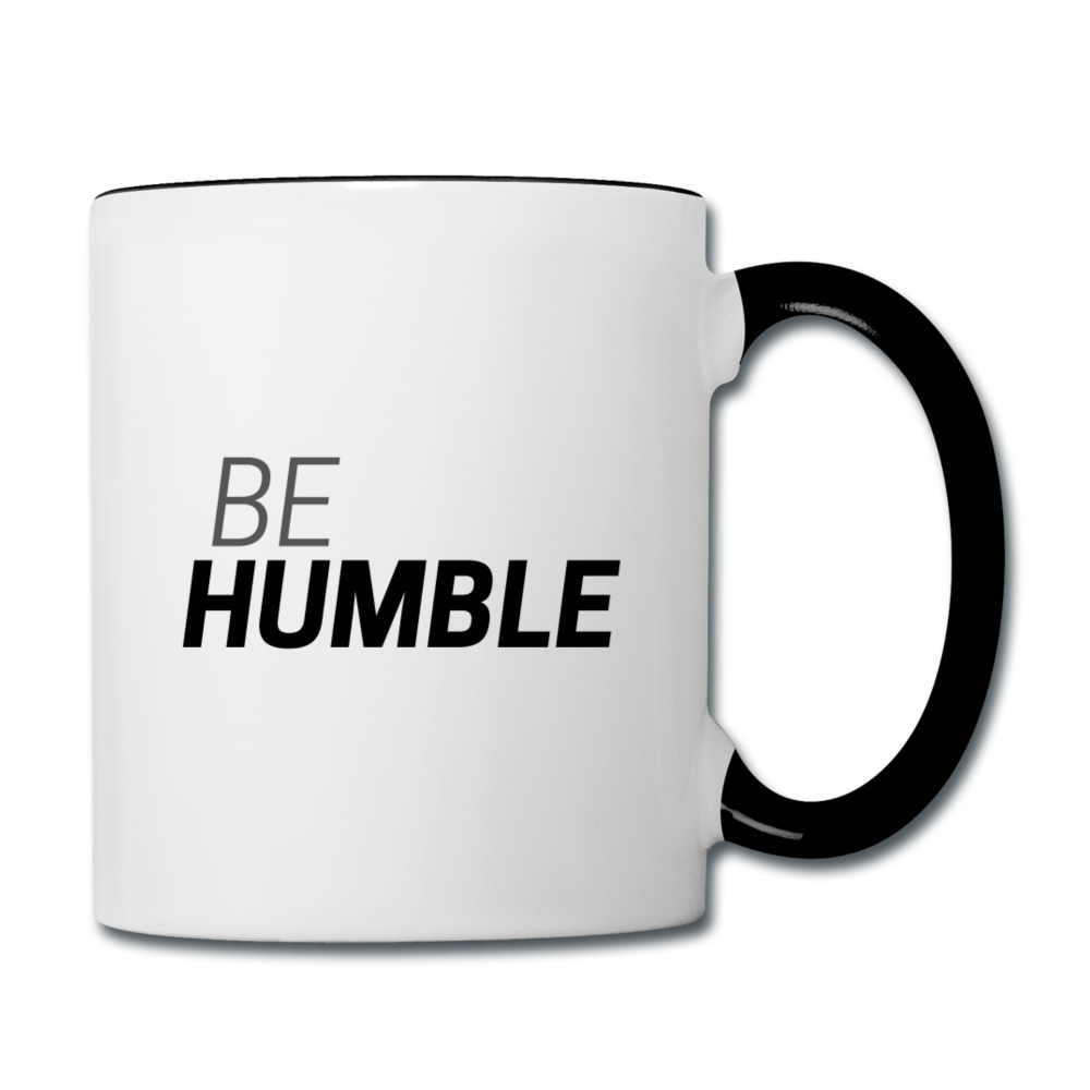 Be Humble Contrast Coffee Mug - white/black