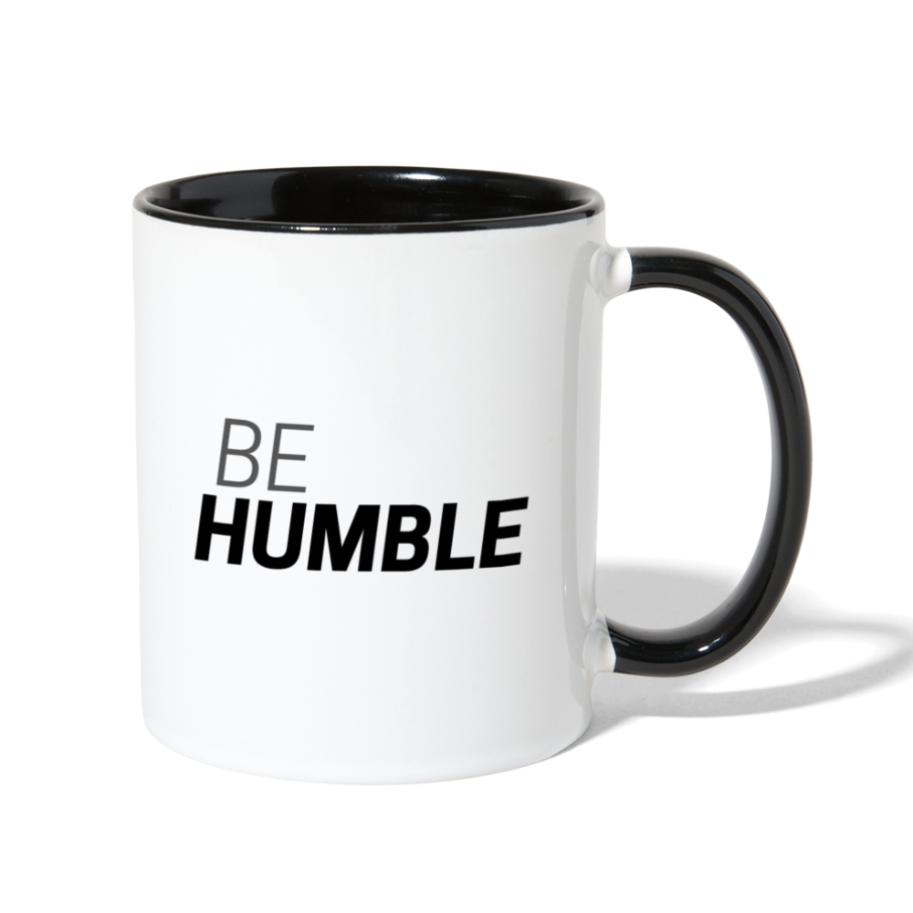 Be Humble Contrast Coffee Mug - white/black