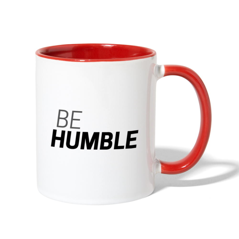 Be Humble Contrast Coffee Mug - white/red
