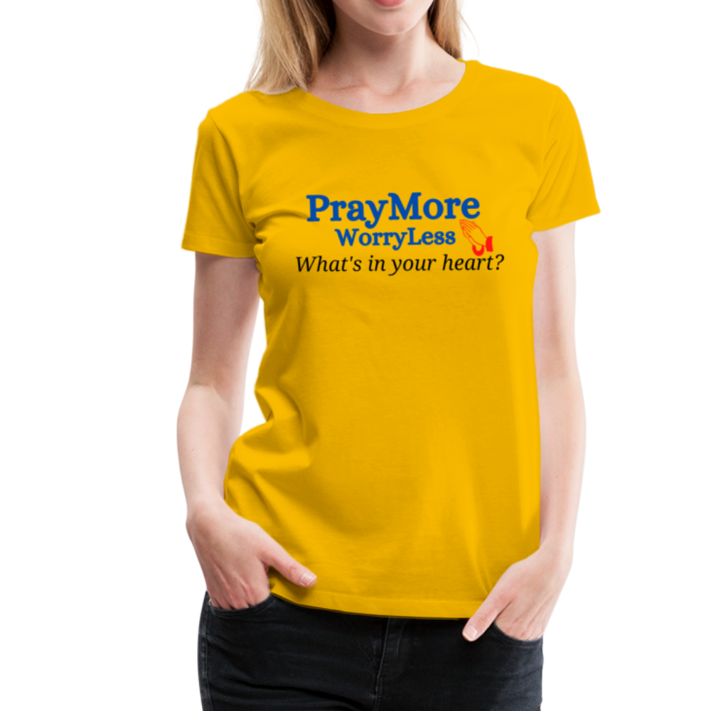What's In Your Heart? Women’s Premium T-Shirt - sun yellow