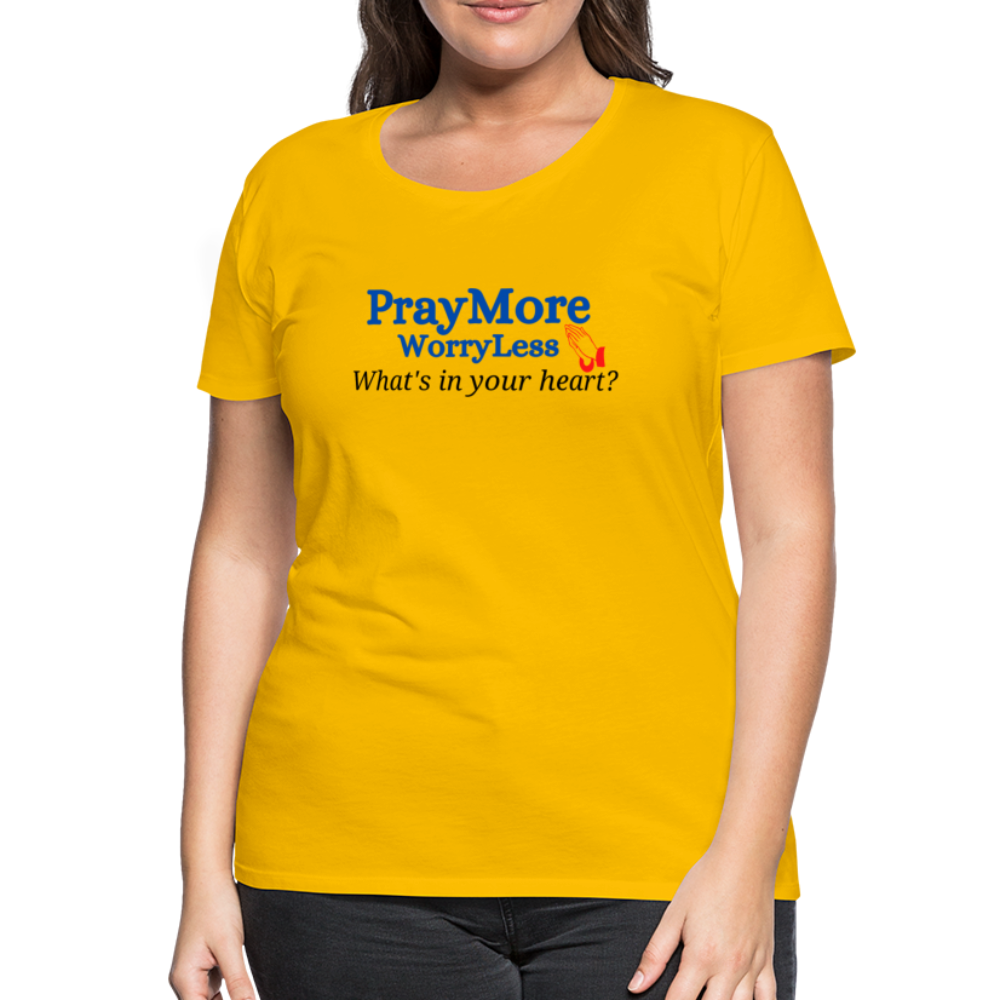 What's In Your Heart? Women’s Premium T-Shirt - sun yellow
