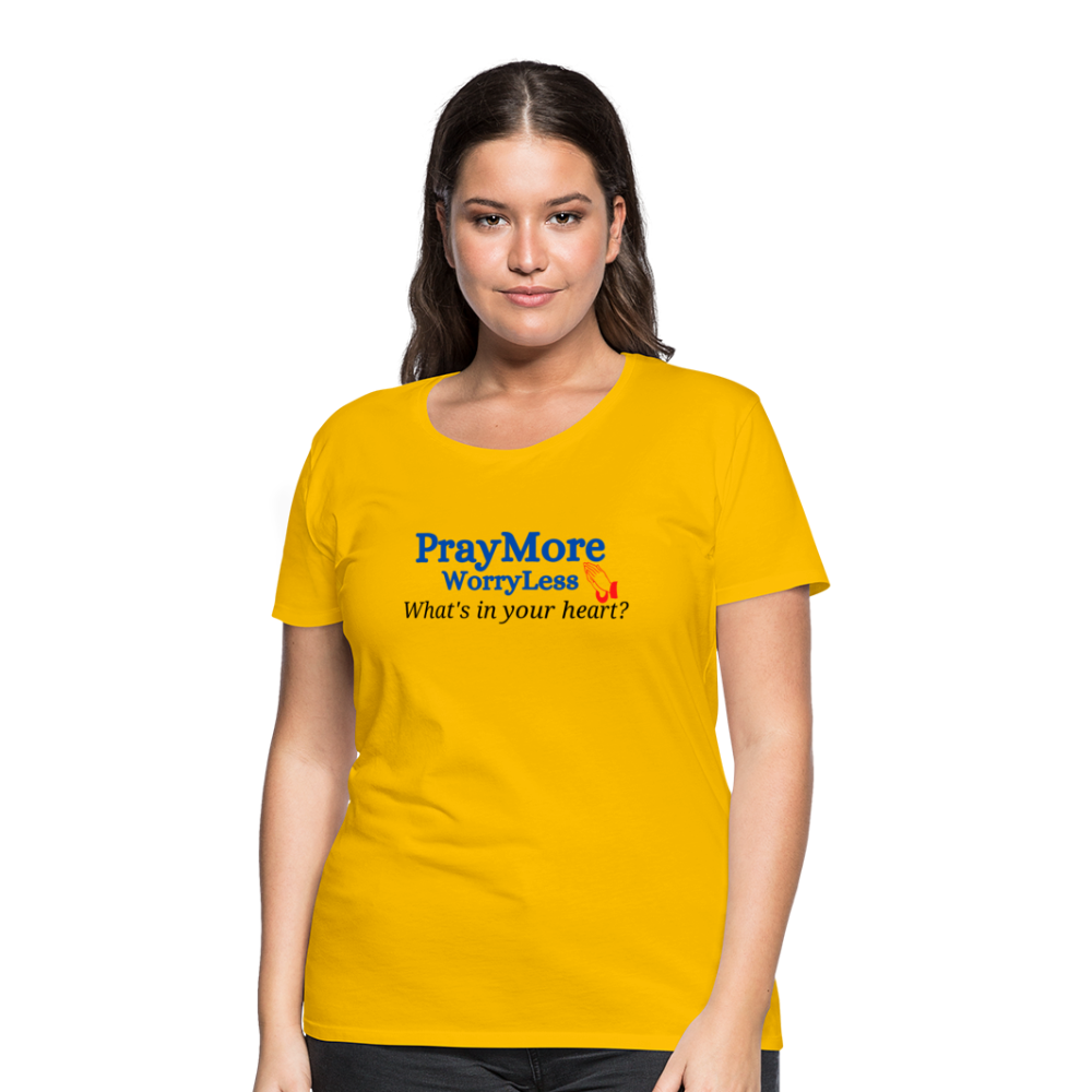 What's In Your Heart? Women’s Premium T-Shirt - sun yellow