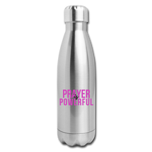 Load image into Gallery viewer, Prayer is Powerful Insulated Stainless Steel Water Bottle - silver
