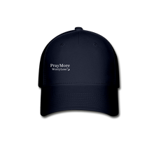 Load image into Gallery viewer, PrayMore WorryLess Baseball Cap - navy
