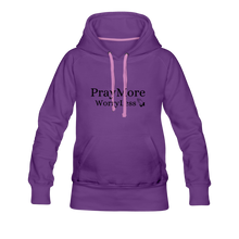 Load image into Gallery viewer, PrayMore WorryLess Women’s Premium Hoodie - purple
