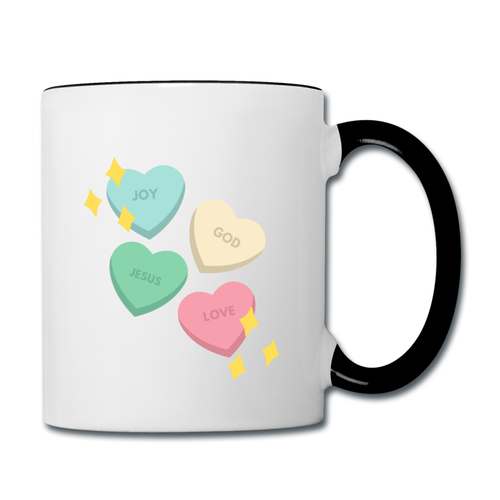 Heart of God Contrast Coffee Mug - white/black