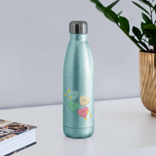 Load image into Gallery viewer, Heart of God Insulated Stainless Steel Water Bottle - turquoise glitter
