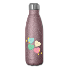 Load image into Gallery viewer, Heart of God Insulated Stainless Steel Water Bottle - pink glitter
