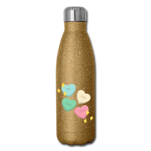 Load image into Gallery viewer, Heart of God Insulated Stainless Steel Water Bottle - gold glitter
