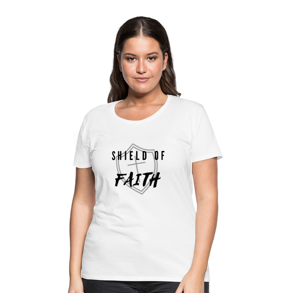 Shield of Faith Women’s Premium T-Shirt - white