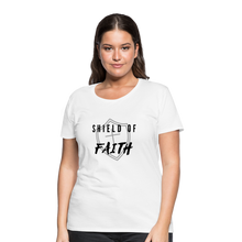 Load image into Gallery viewer, Shield of Faith Women’s Premium T-Shirt - white
