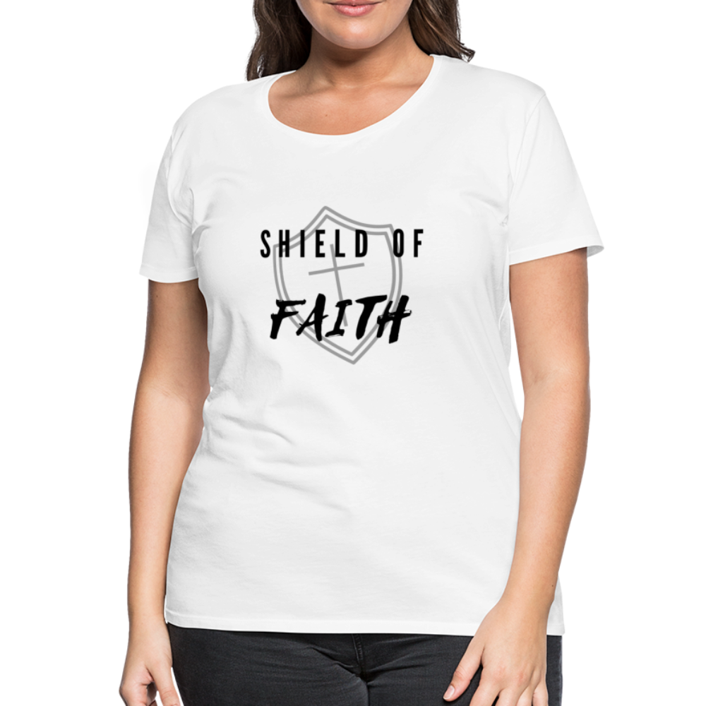 Shield of Faith Women’s Premium T-Shirt - white