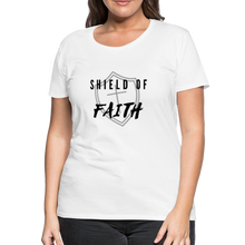 Load image into Gallery viewer, Shield of Faith Women’s Premium T-Shirt - white
