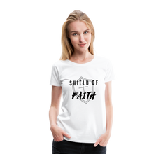 Load image into Gallery viewer, Shield of Faith Women’s Premium T-Shirt - white
