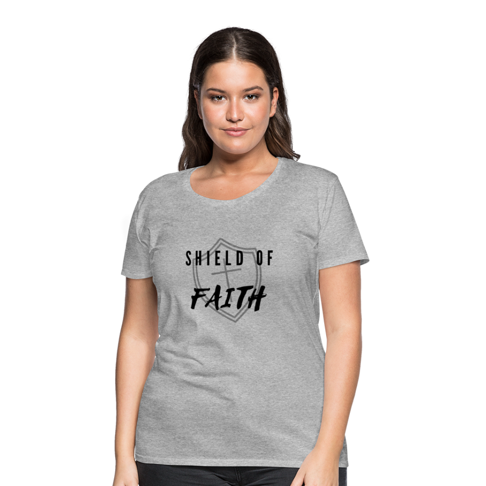 Shield of Faith Women’s Premium T-Shirt - heather gray