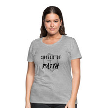 Load image into Gallery viewer, Shield of Faith Women’s Premium T-Shirt - heather gray
