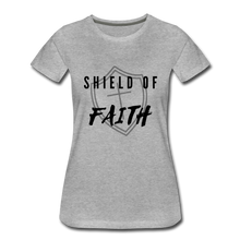 Load image into Gallery viewer, Shield of Faith Women’s Premium T-Shirt - heather gray
